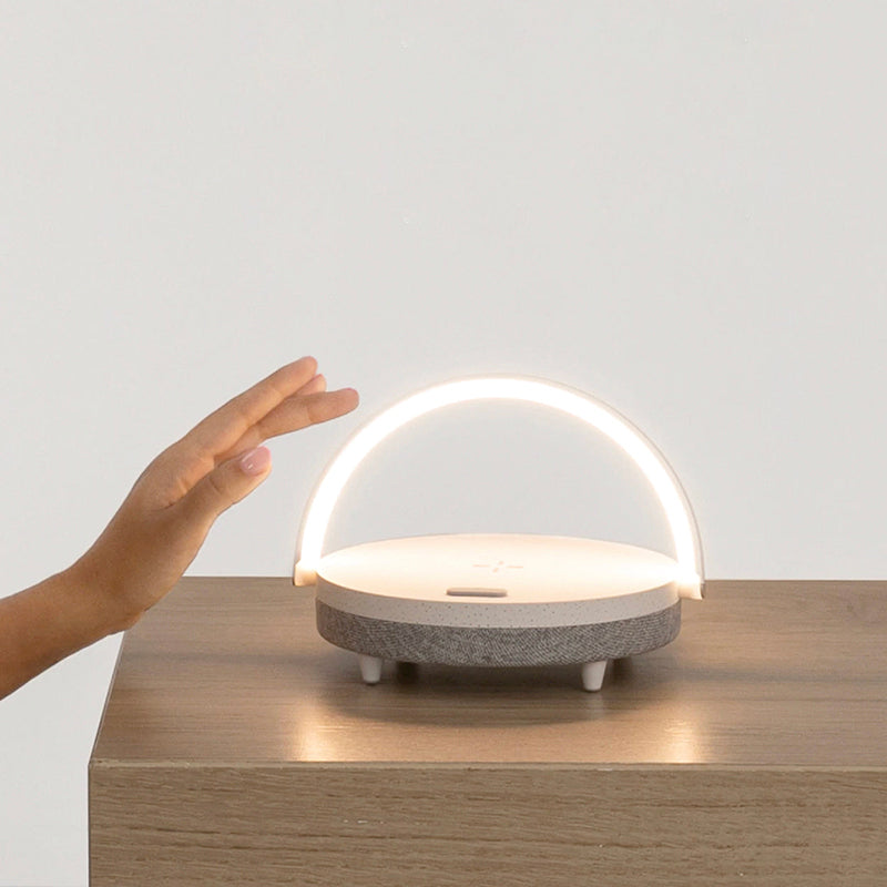 4-in-1 Bedside Lamp with Wireless Charger